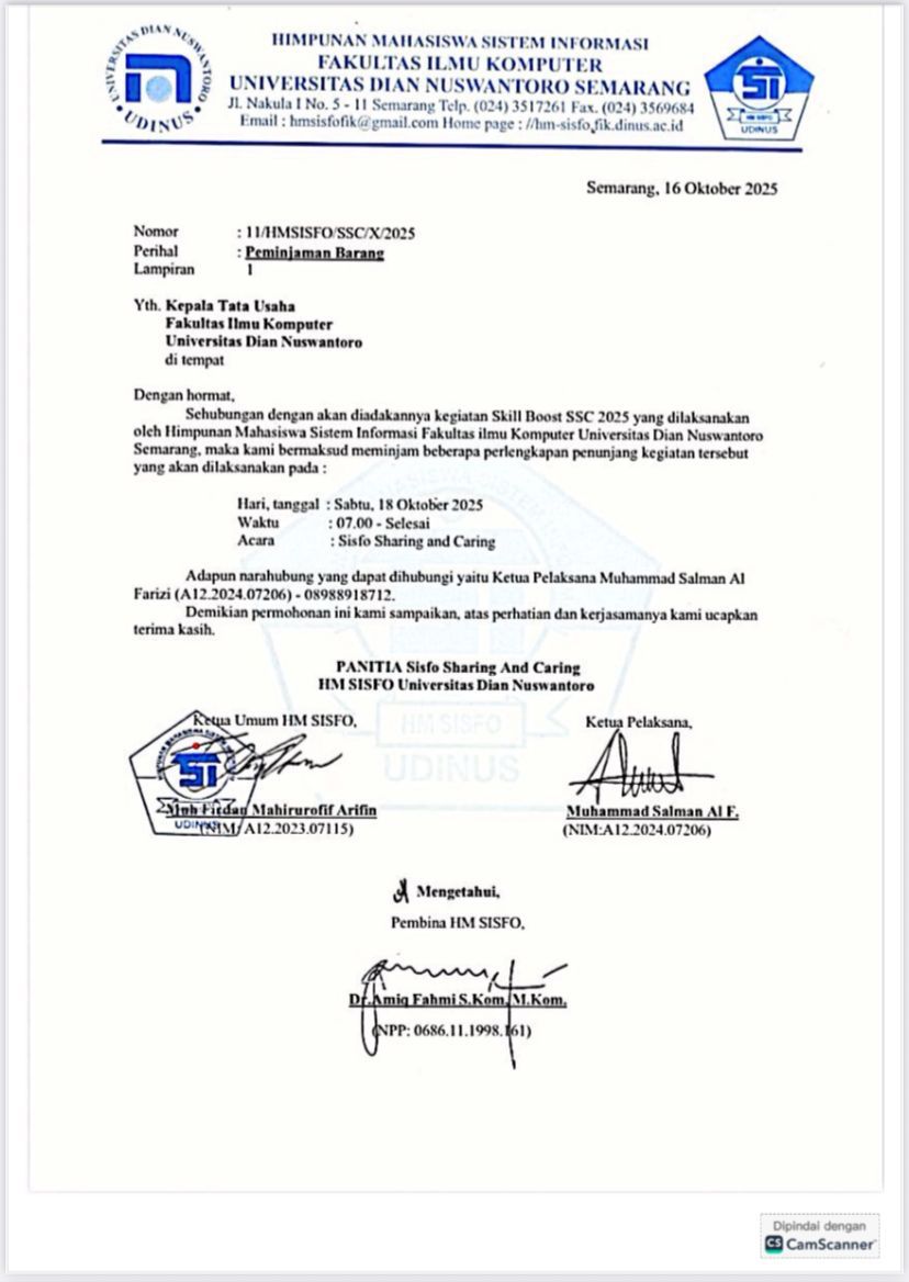 Surat Peminjaman barang 